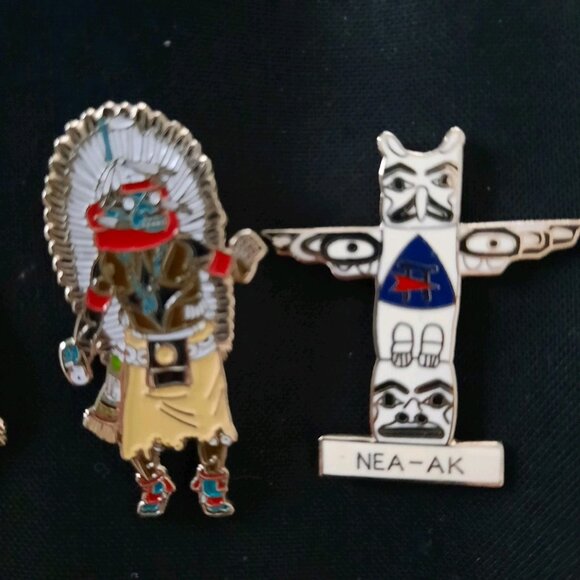 Kachina Lapel Tie Pins Set Of 6 - Picture 6 of 7